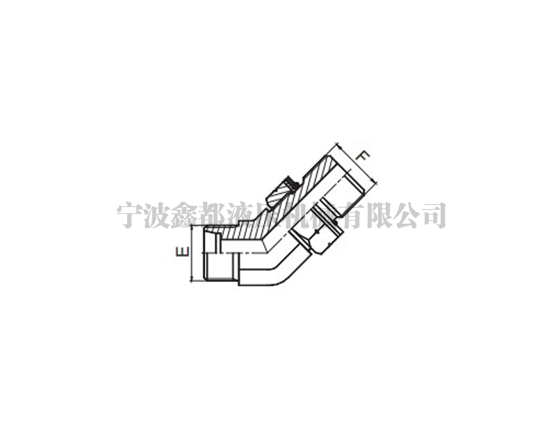1CH4-OG/1DH4-OG 45°弯公制外螺纹24°锥/公制外螺纹可调向柱端